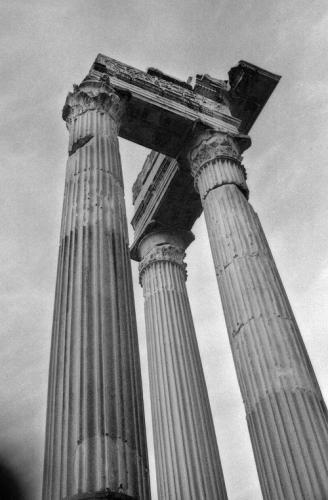 Le tre colonne superstiti del tempio del Divo Vespasiano